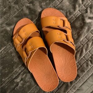 Reef Brown Slide Sandals